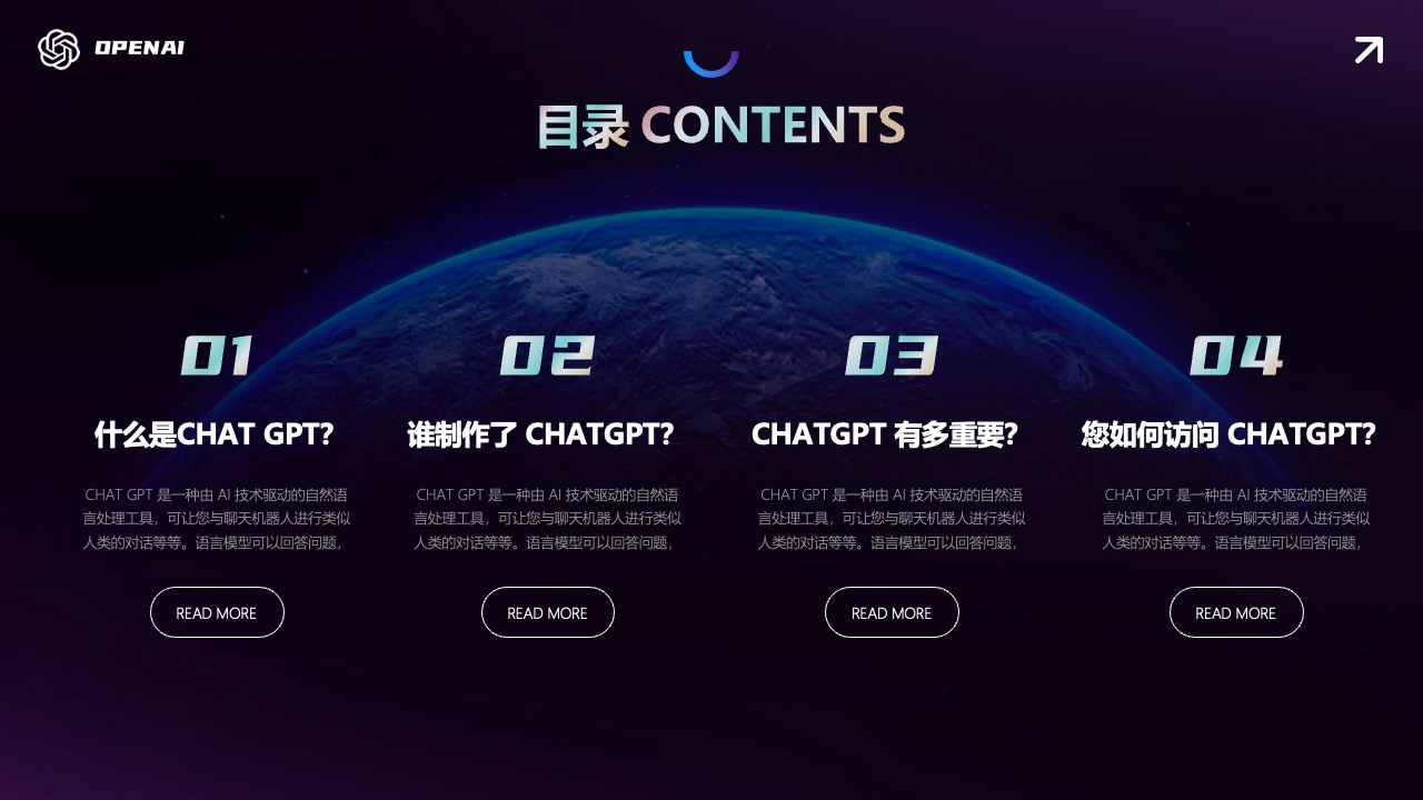 CHAT GPT介绍PPT模板免费下载