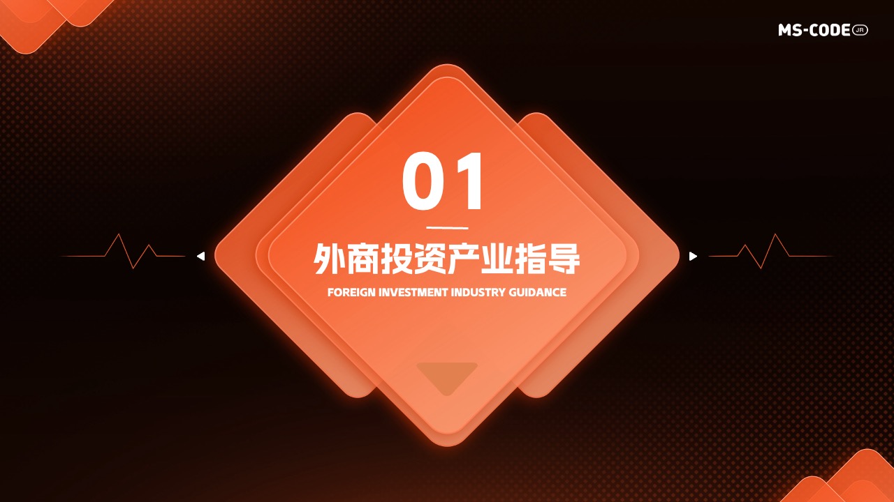外商投资产业指导PPT模板免费下载