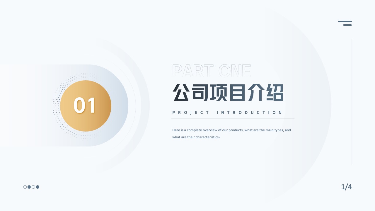 公司项目概览PPT模板免费下载