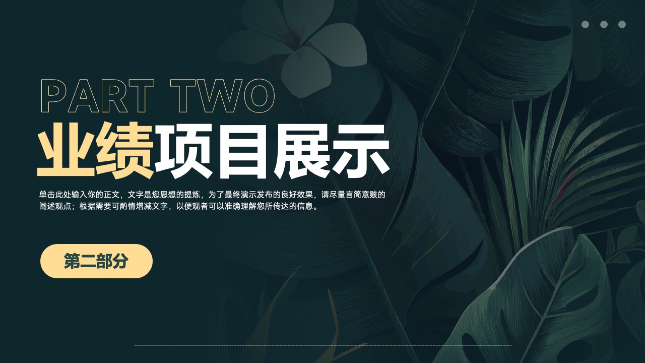 业绩项目展示PPT模板免费下载