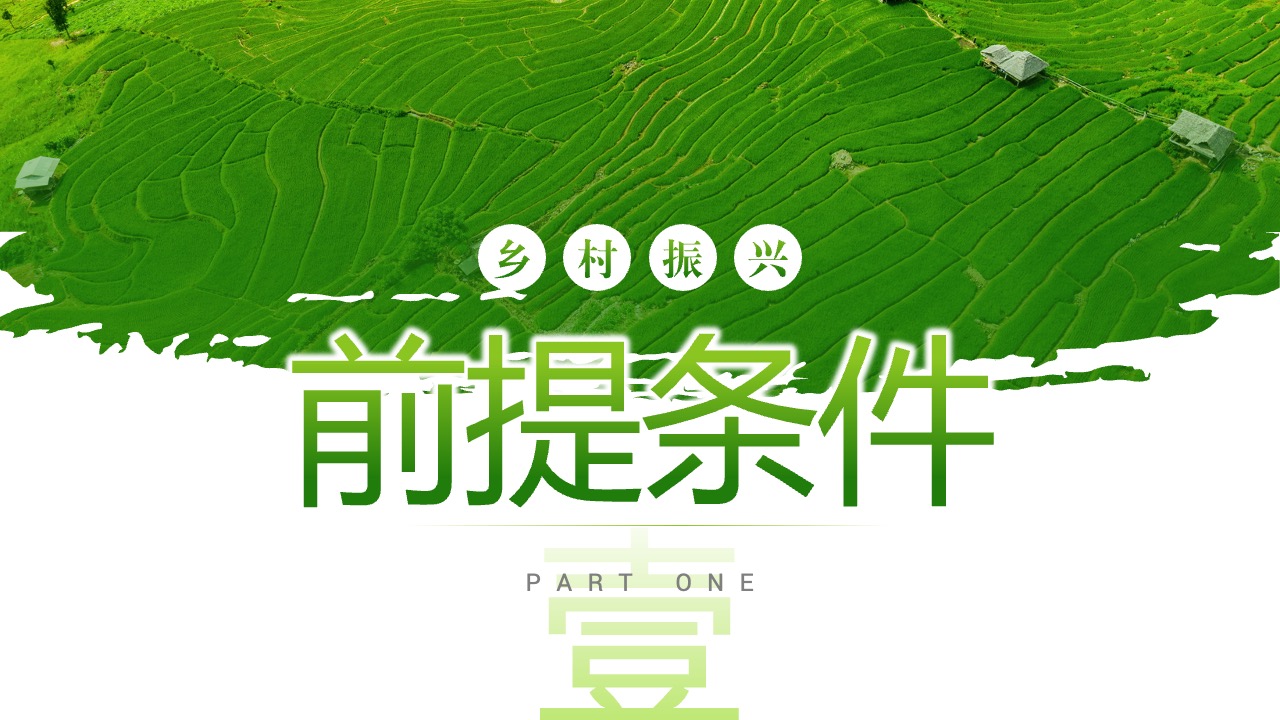 乡村振兴前提条件PPT模板免费下载