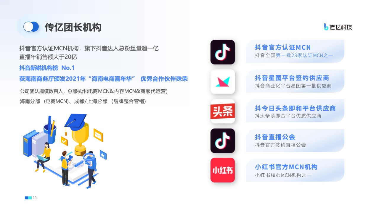 传亿团长机构与抖音官方认证PPT模板免费下载