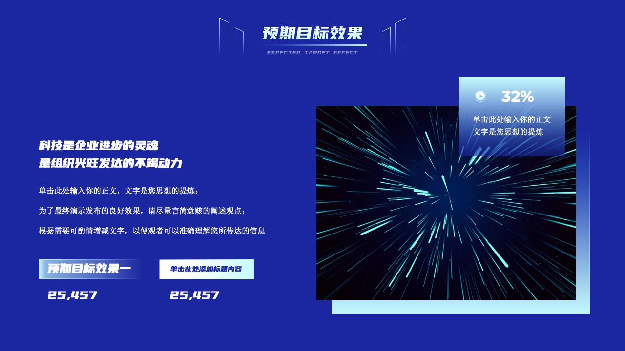 预期目标效果：科技与企业发展PPT模板免费下载