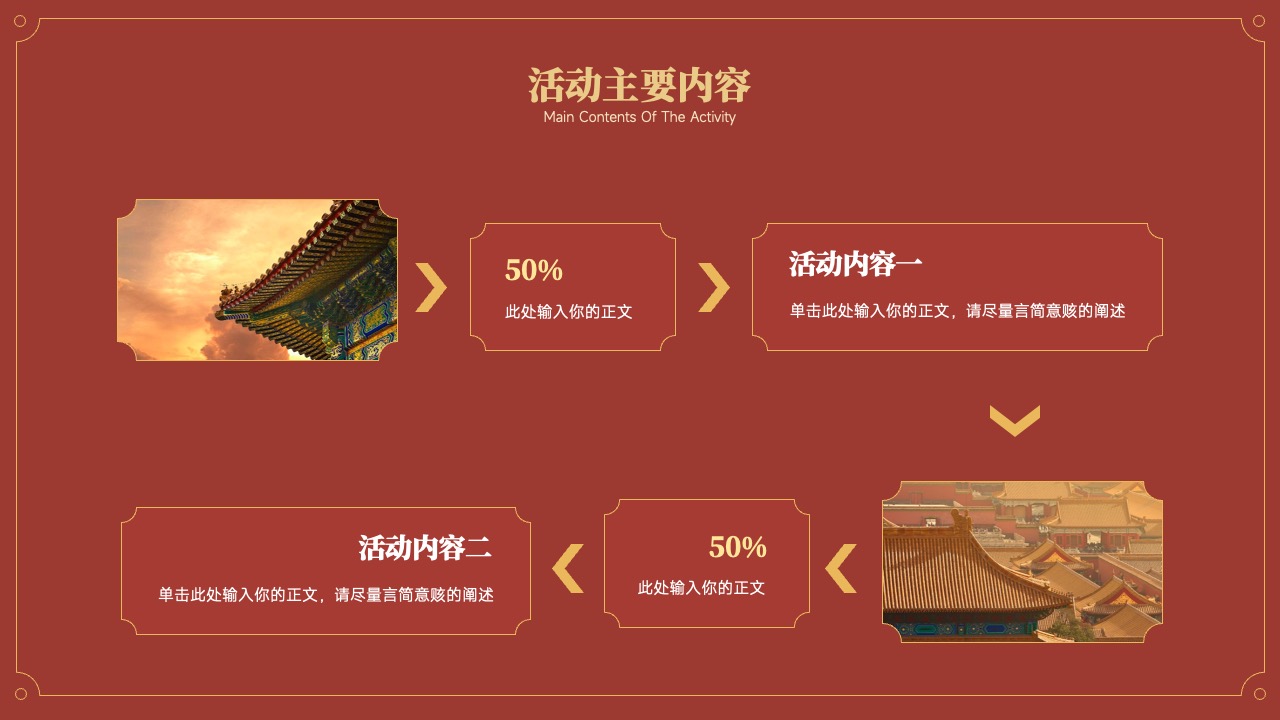 活动主要内容的分点阐述PPT模板免费下载