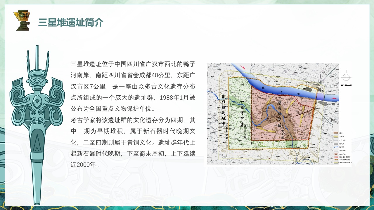 三星堆遗址简介与文化分期PPT模板免费下载