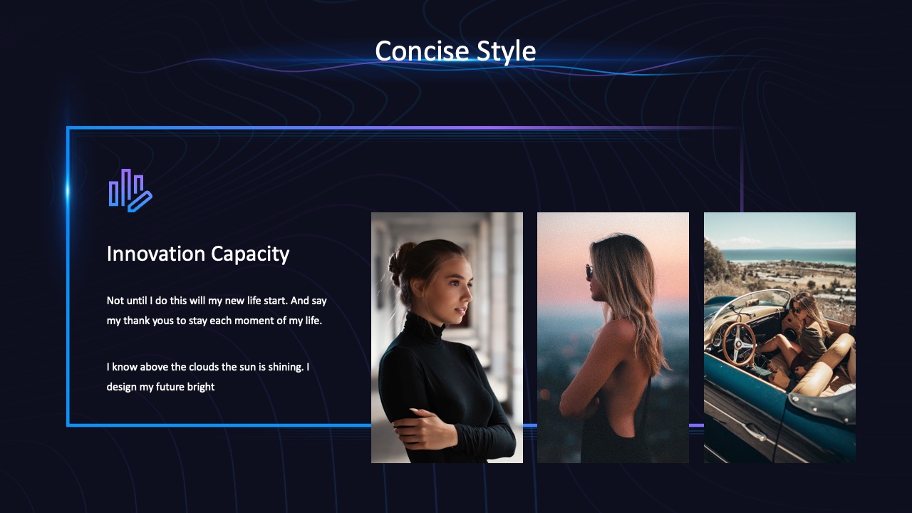 Concise Style与Innovation Capacity：生活与设计哲学PPT模板免费下载