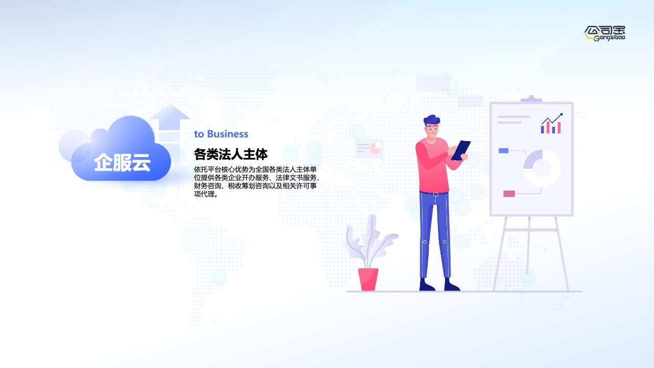 企服云公司宝:智能化企业服务PPT模板免费下载 PPT单页 企服云公司宝:智能化企业服务PPT模板免费下载