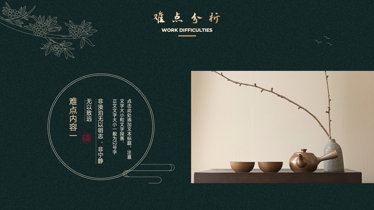 工作难点分析：明志与致远的思考PPT模板免费下载