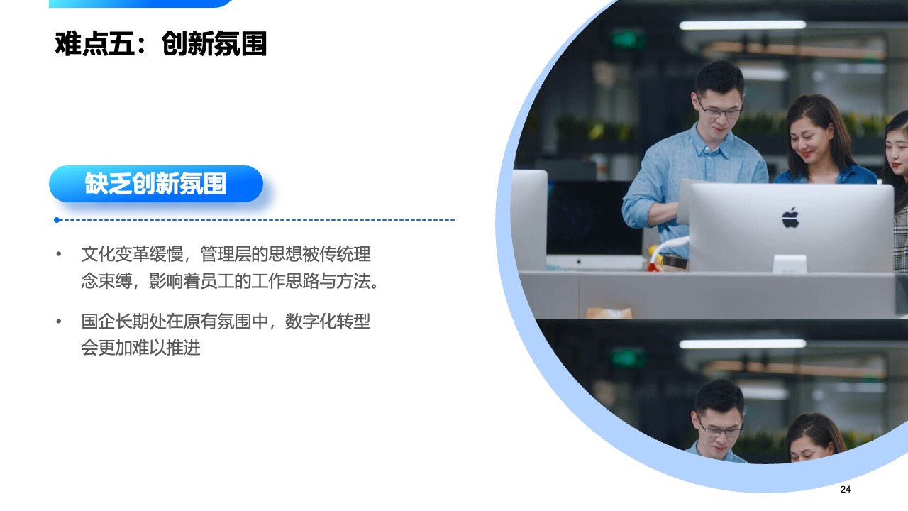 国企数字化转型中的创新氛围难点分析PPT模板免费下载