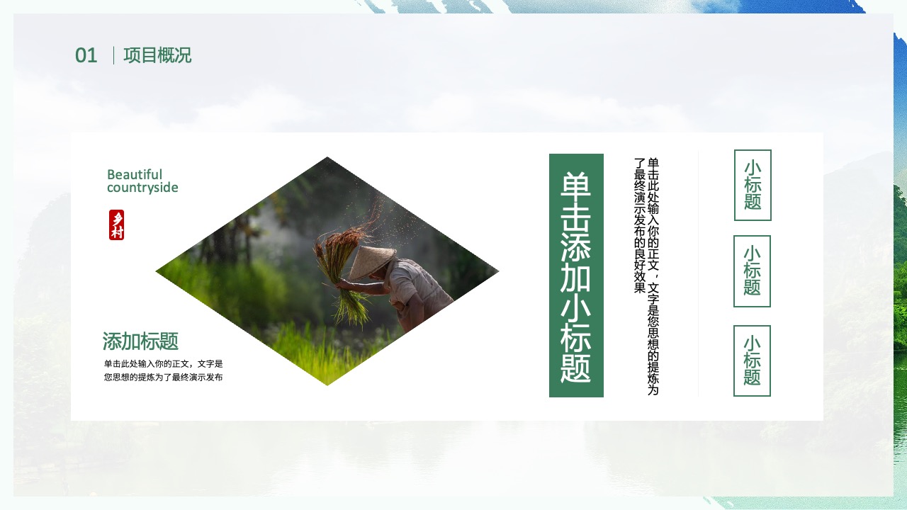 项目概况与演示要点PPT模板免费下载