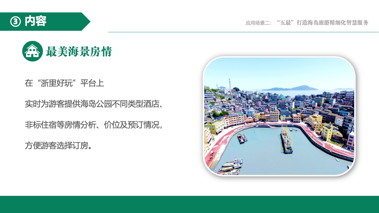 海岛旅游智慧服务：最美海景房情PPT模板免费下载