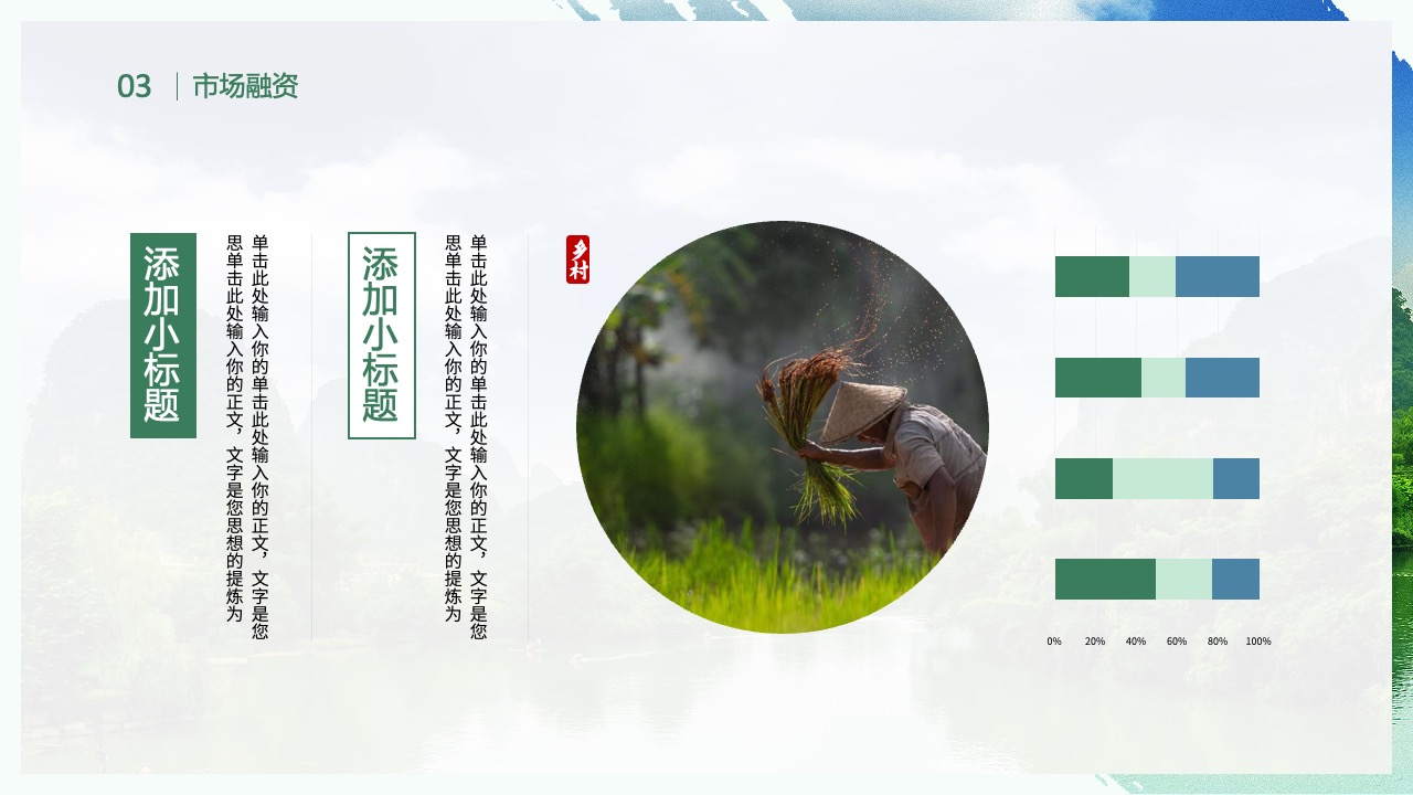 市场融资分析PPT模板免费下载