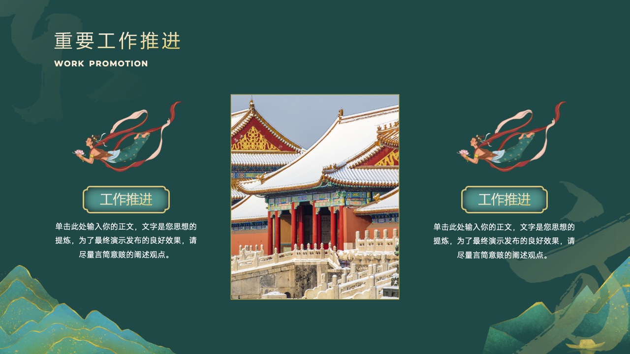 重要工作推进与观点提炼PPT模板免费下载