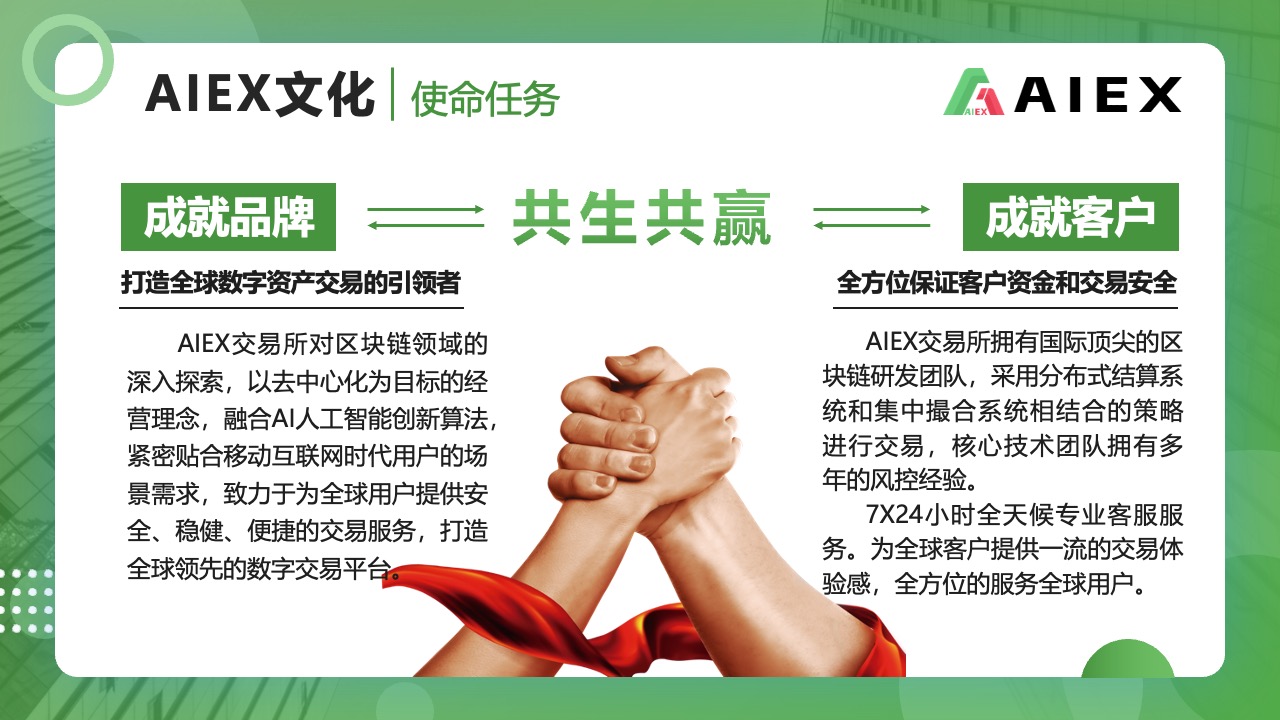 AIEX文化：数字资产交易的使命与愿景PPT模板免费下载
