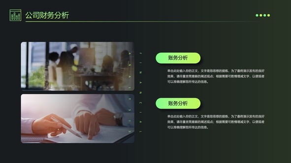 公司财务分析PPT模板免费下载