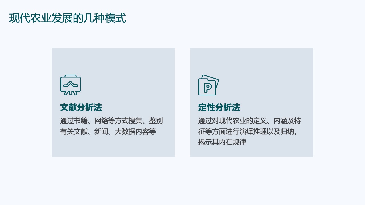 现代农业发展模式研究PPT模板免费下载