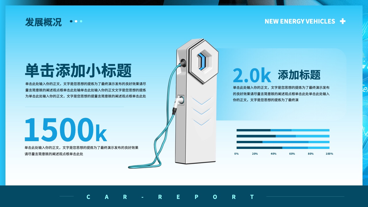 新能源汽车发展概况PPT模板免费下载