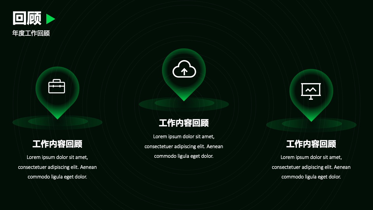 年度工作回顾与内容摘要PPT模板免费下载