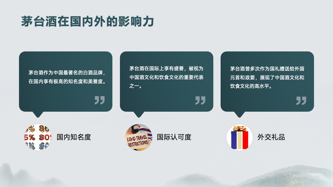 茅台酒的国际影响力与外交礼品地位PPT模板免费下载