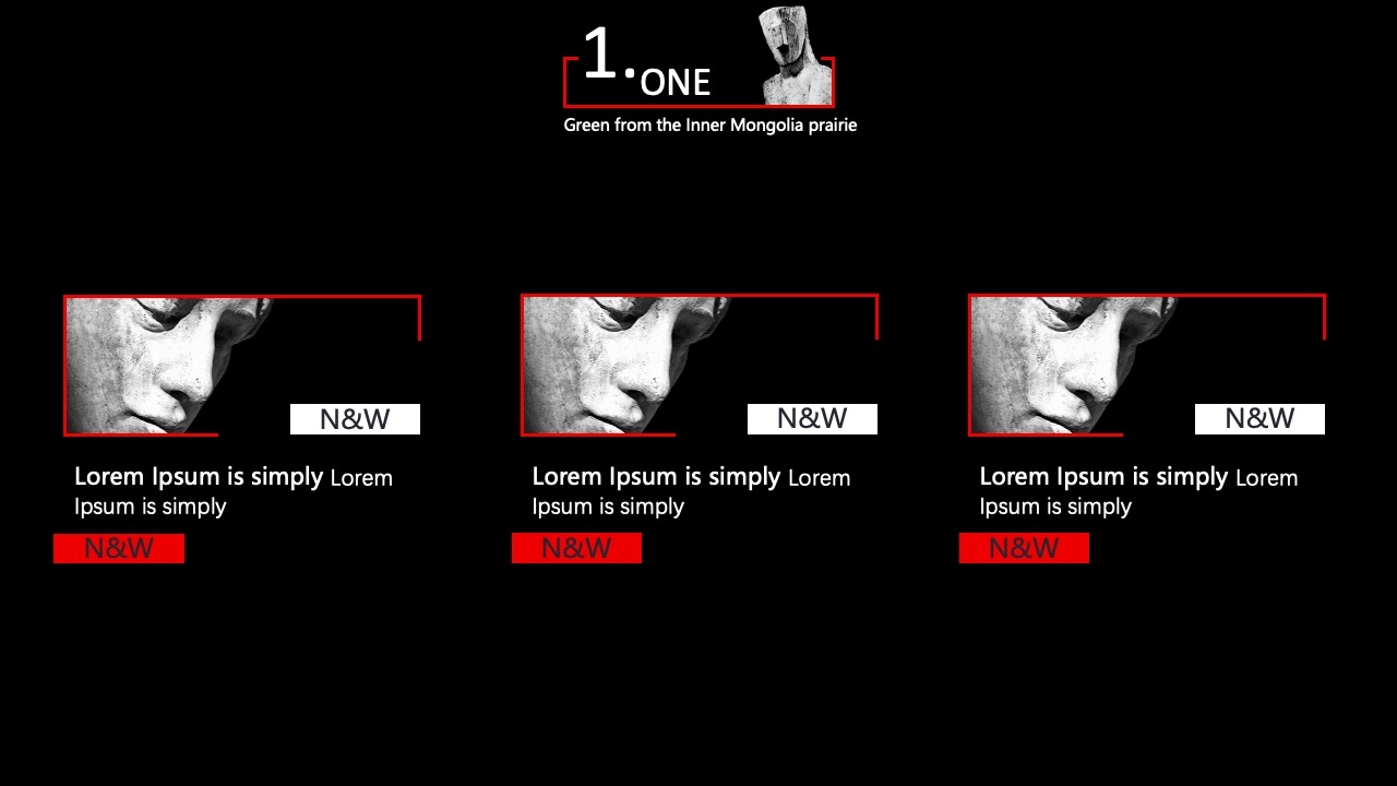 Lorem Ipsum 文字示例与N&W品牌PPT模板免费下载