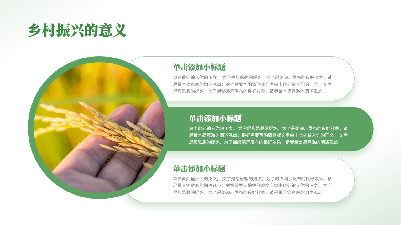 乡村振兴的意义：战略性新兴产业发展规划PPT模板免费下载