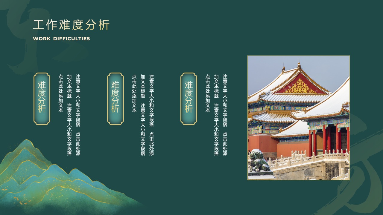 工作难度分析：挑战与解决方案PPT模板免费下载