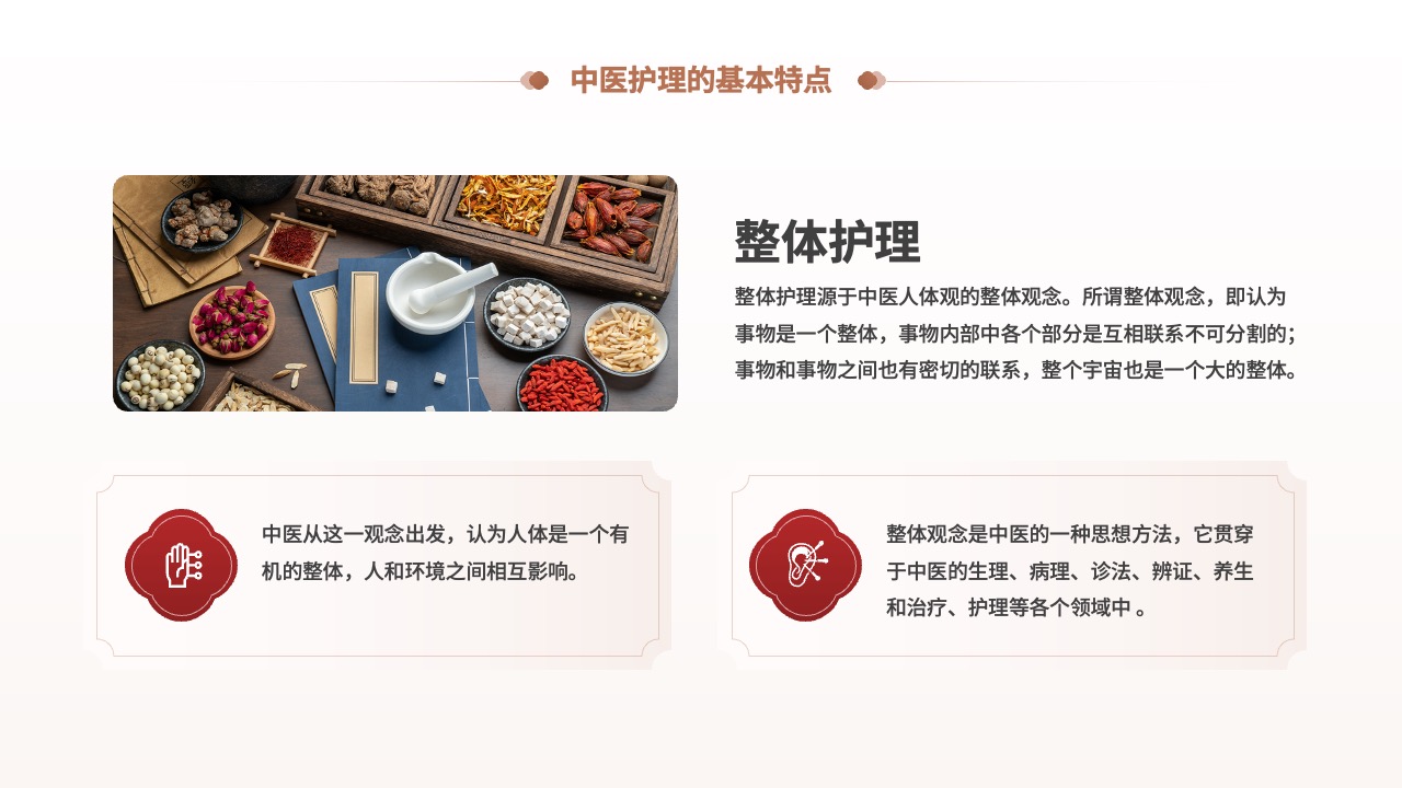 中医护理：整体观念与临床应用PPT模板免费下载