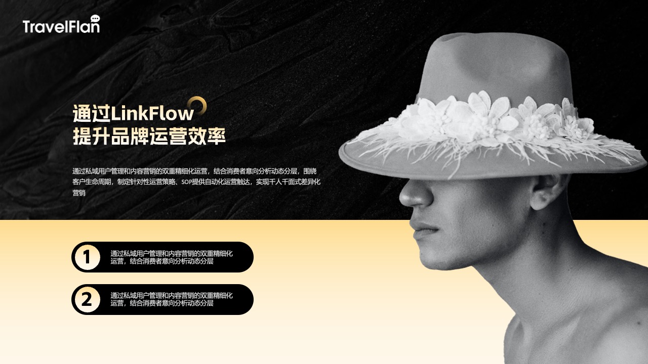 TravelFlan：私域用户管理与市场共存PPT模板免费下载