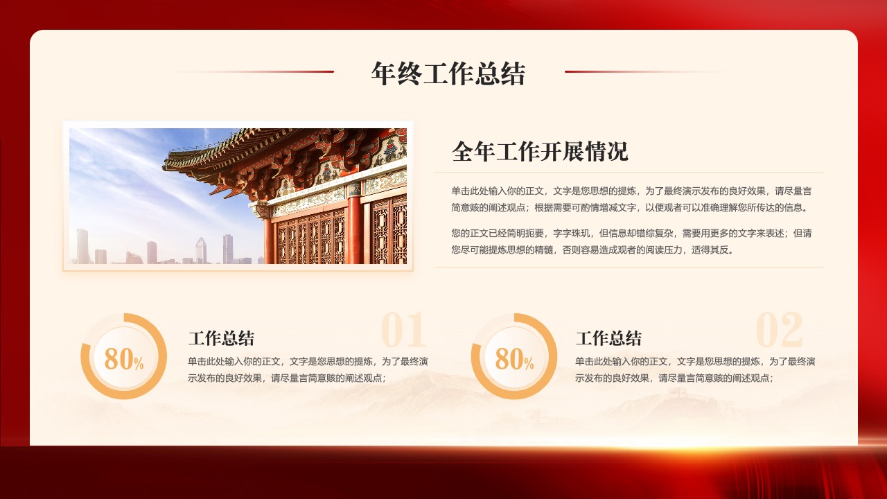 年终工作总结：关键成就与展望PPT模板免费下载