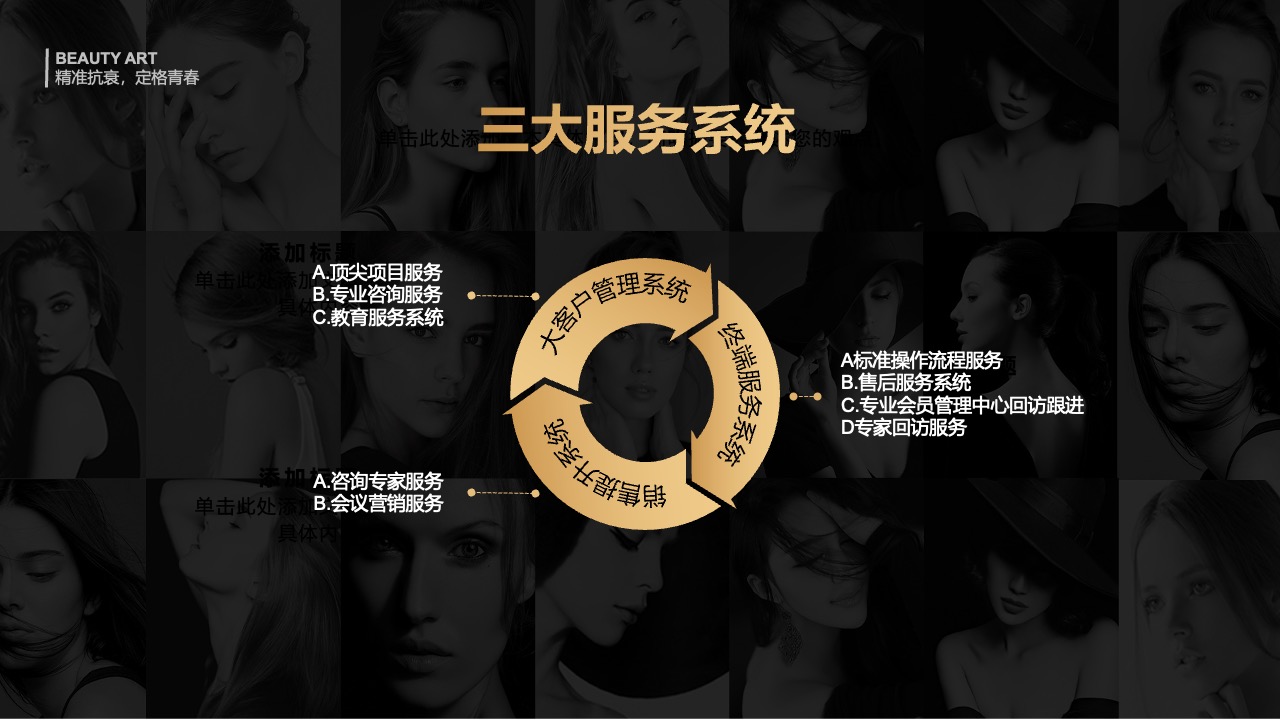 大美艺馨企业文化：医疗美容的使命与愿景PPT模板免费下载