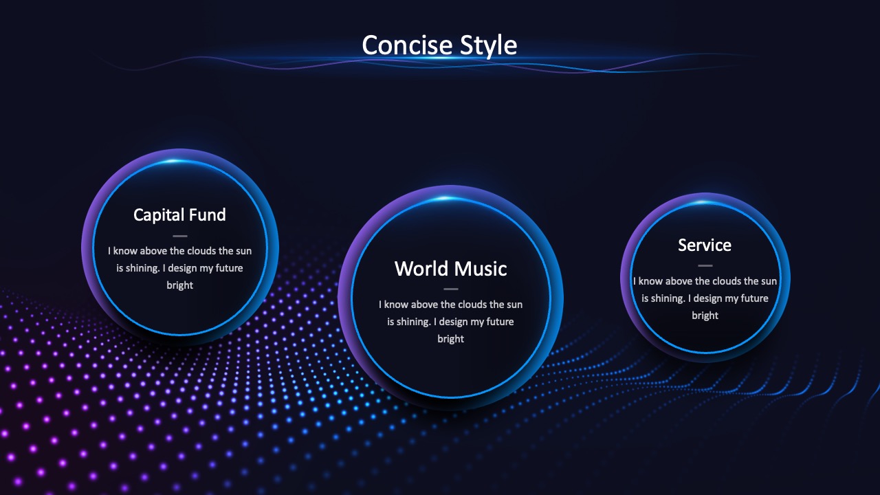 Concise Style Capital Fund Service主题PPT模板免费下载