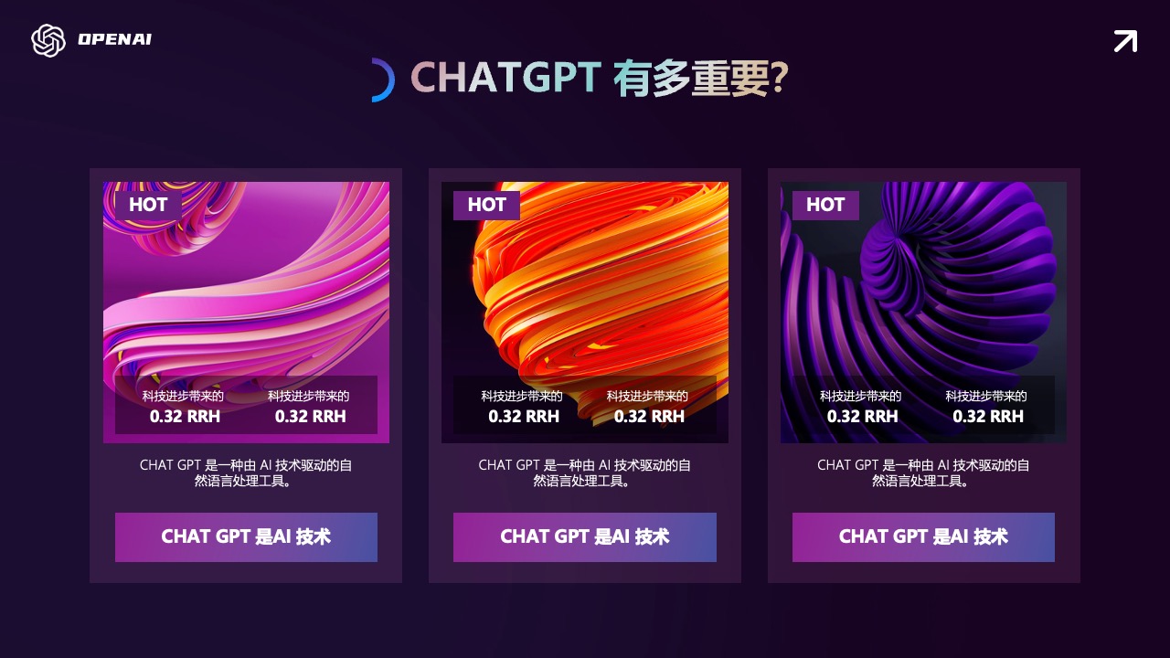 CHATGPT的重要性与AI技术的影响PPT模板免费下载
