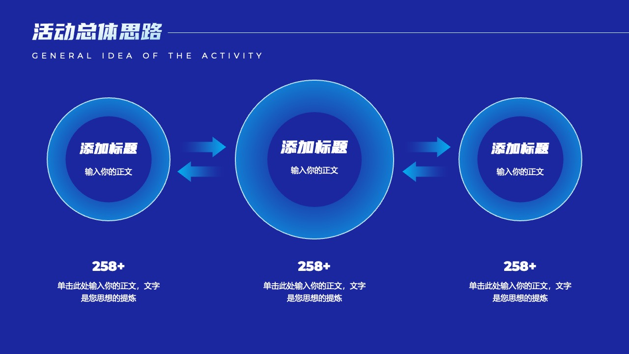 活动总体思路与标题添加PPT模板免费下载