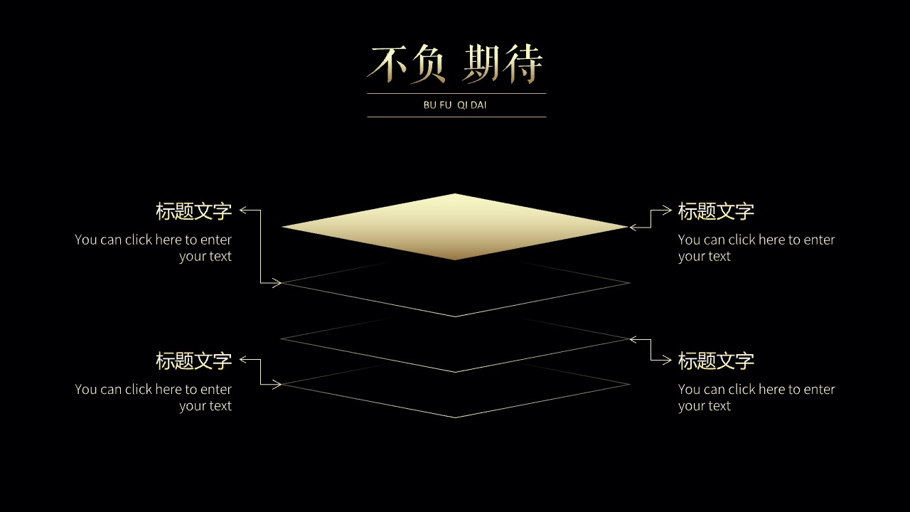 不负期待：标题文字创意PPT模板免费下载