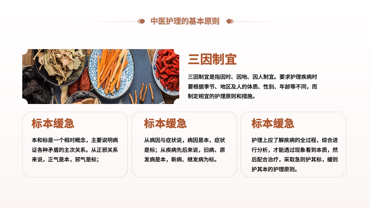 中医护理的基本原则与标本缓急概念PPT模板免费下载