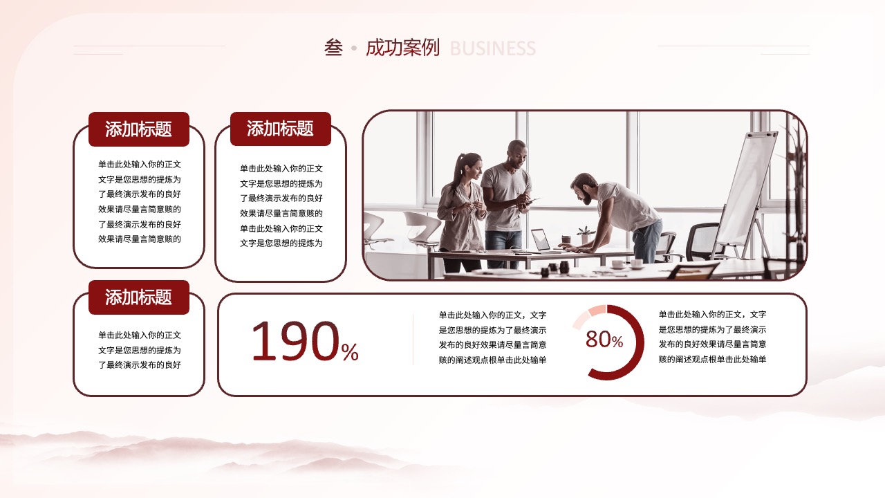 成功案例展示与思想提炼PPT模板免费下载