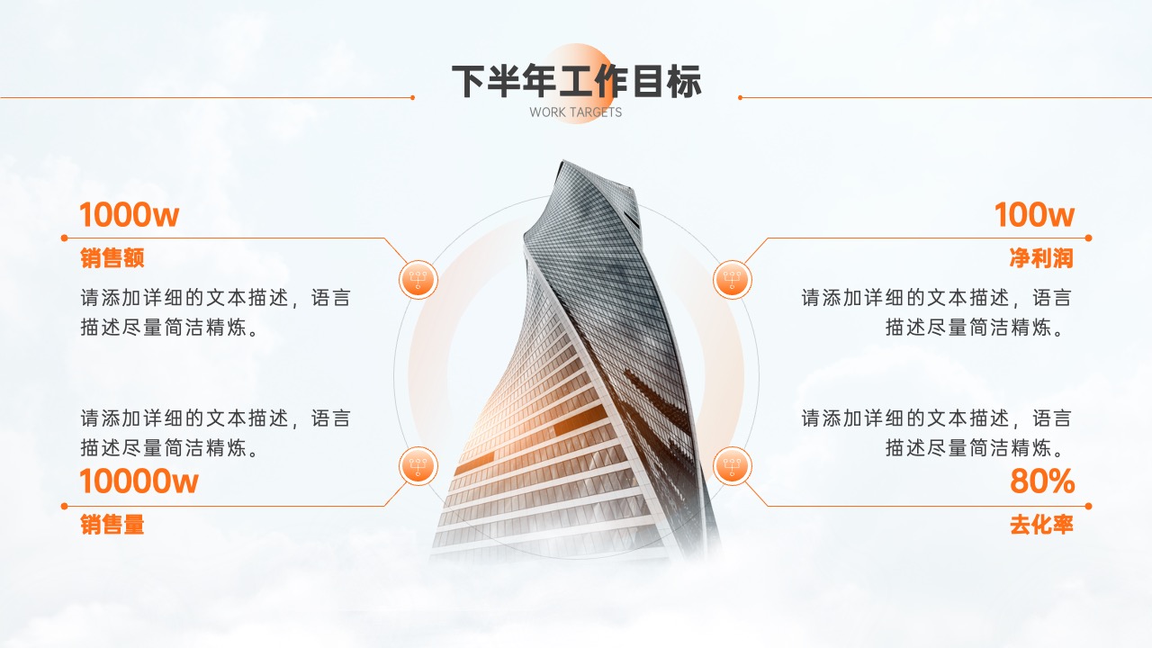 下半年工作目标与业绩预期PPT模板免费下载