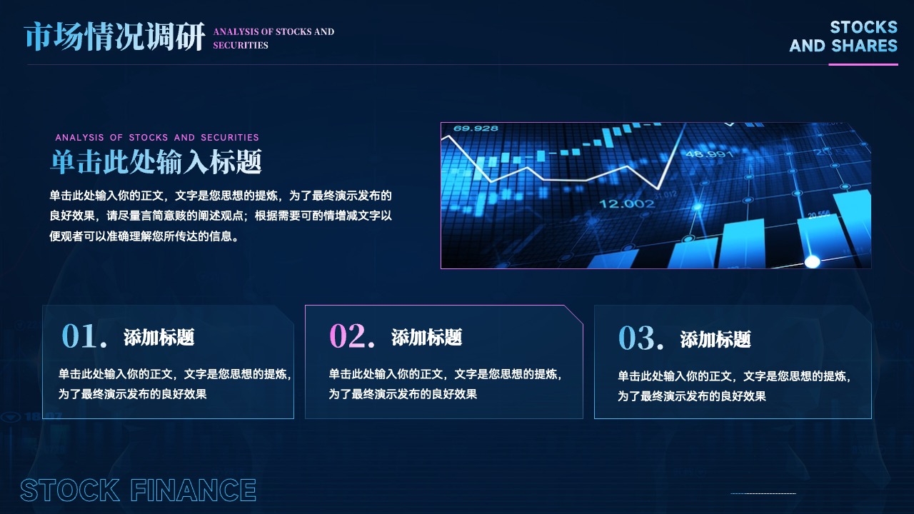 市场情况调研：股票与证券分析PPT模板免费下载