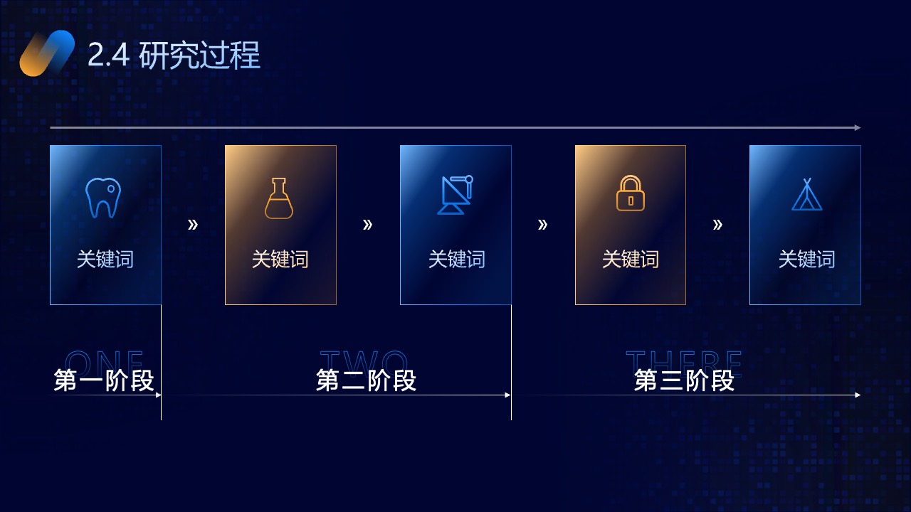 研究过程与关键词分析PPT模板免费下载
