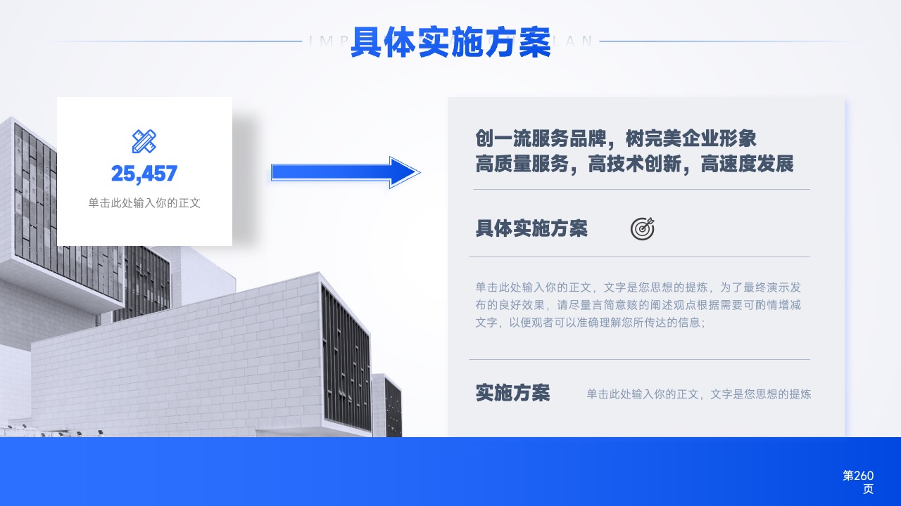 实施方案要点：服务品牌与企业发展PPT模板免费下载
