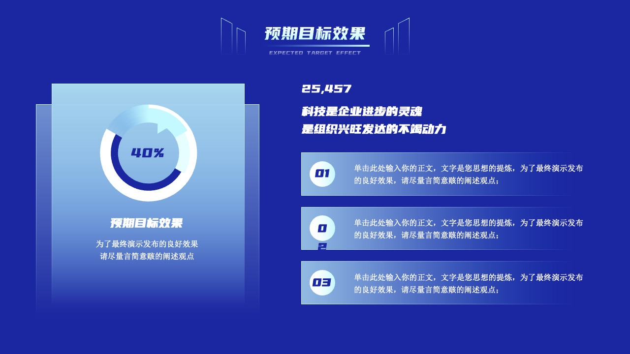 预期目标效果：科技与企业发展PPT模板免费下载