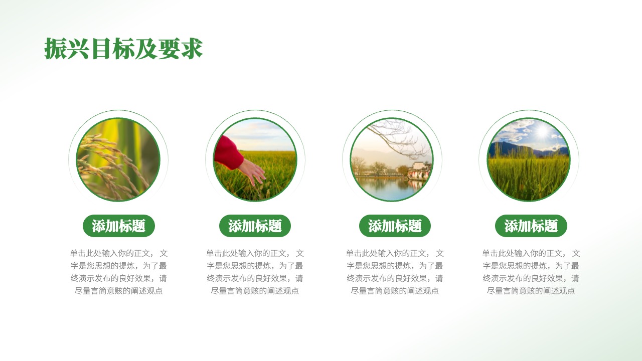 振兴目标及要求概述PPT模板免费下载