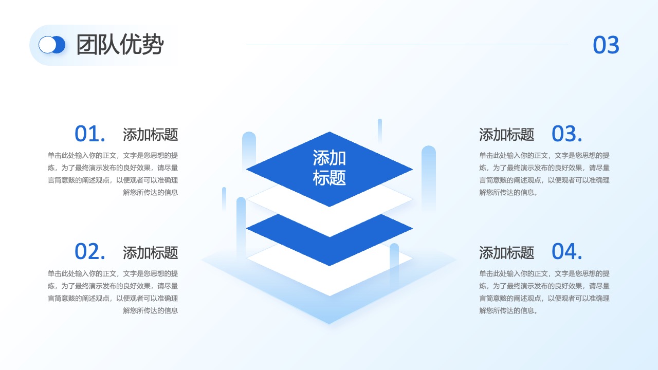 团队优势：精炼观点，信息的清晰表达PPT模板免费下载