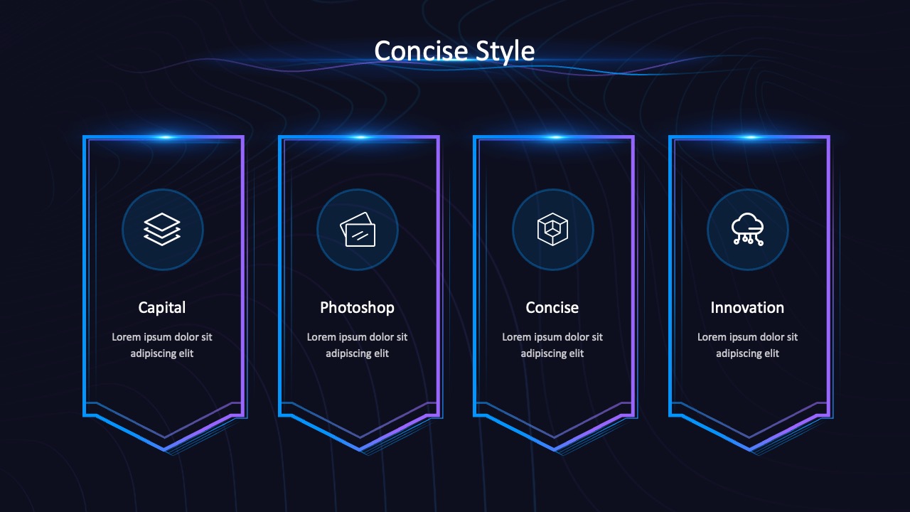 Concise Style：创新与简洁的设计理念PPT模板免费下载