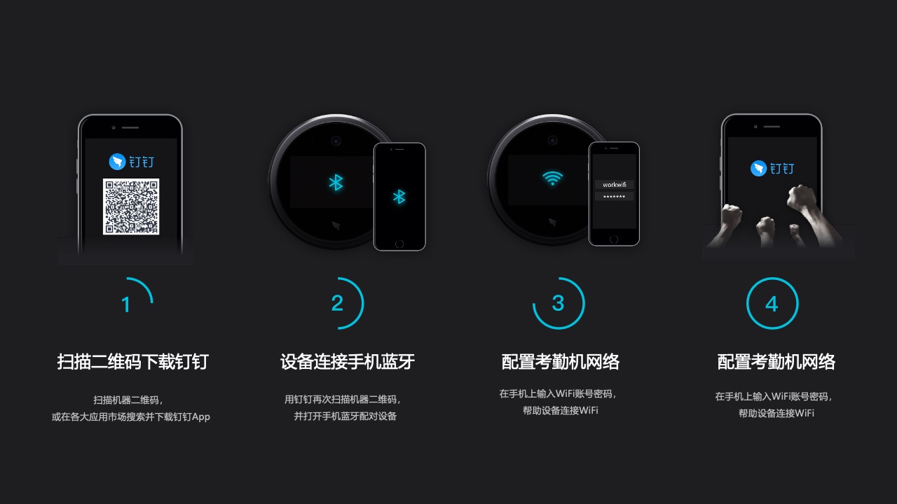 钉钉App：企业级通讯与设备管理PPT模板免费下载