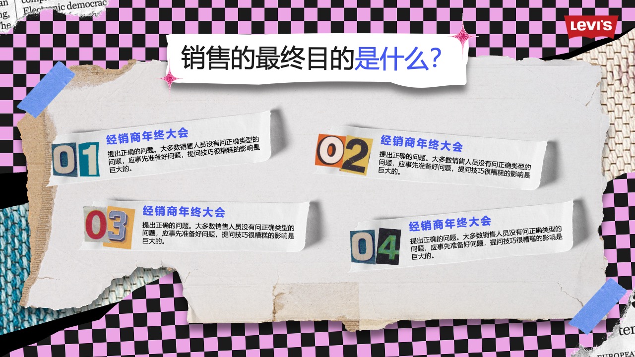 经销商年终大会：销售策略与提问技巧PPT模板免费下载