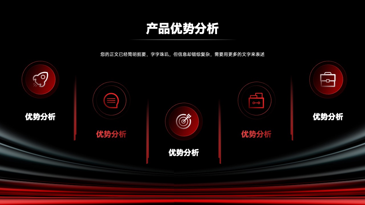 产品优势深度分析PPT模板免费下载