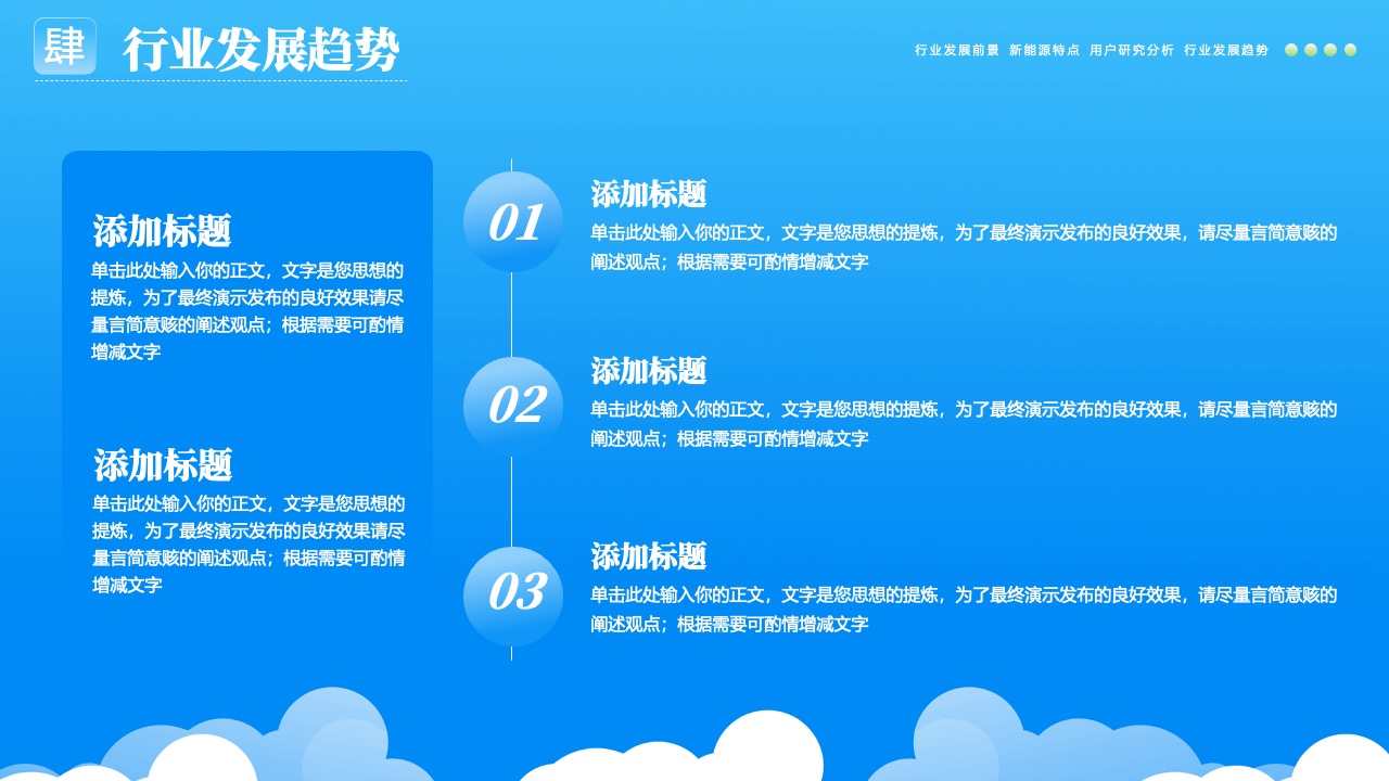 行业发展超势与用户研究PPT模板免费下载