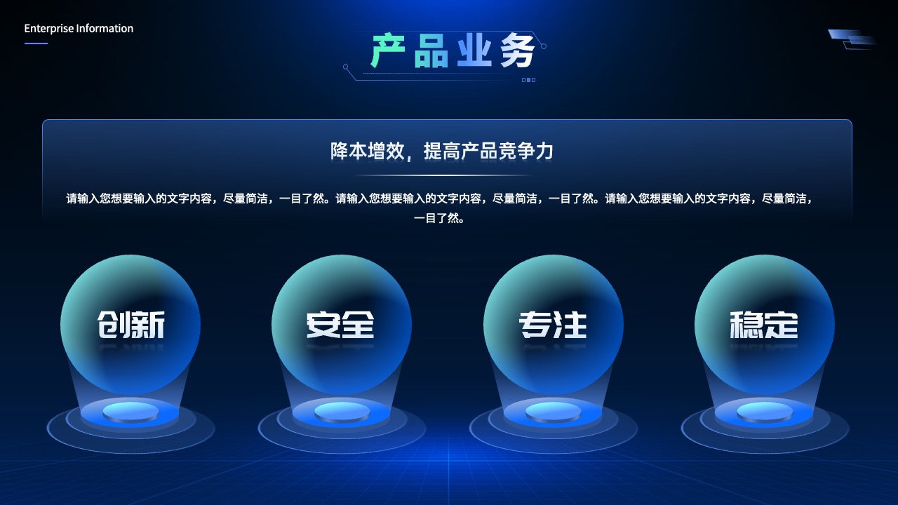 产品业务：降本增效的核心竞争力PPT模板免费下载