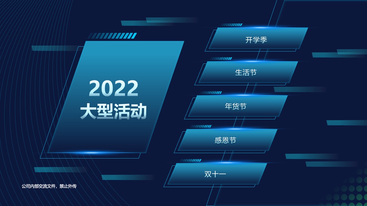 公司内部交流：双十一销售额目标PPT模板免费下载